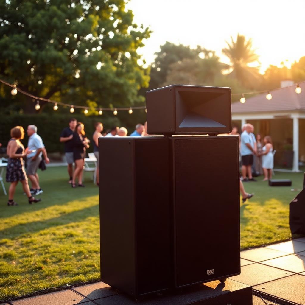 Professionelle højtaler til havefest